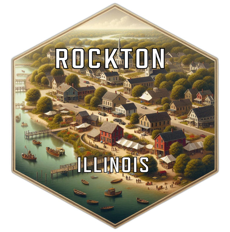 Rockton Illinois Travel Destination Souvenir Vinyl Decal Sticker 2-Inch