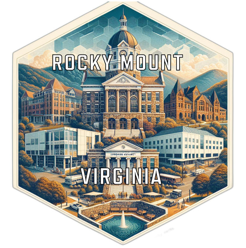 Rocky Mount Virginia Travel Destination Souvenir Vinyl Decal Sticker 4-Inch