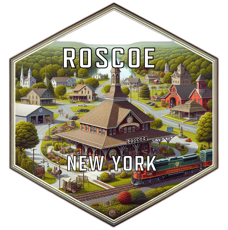 Roscoe New York Travel Destination Souvenir Vinyl Decal Sticker 6-Inch