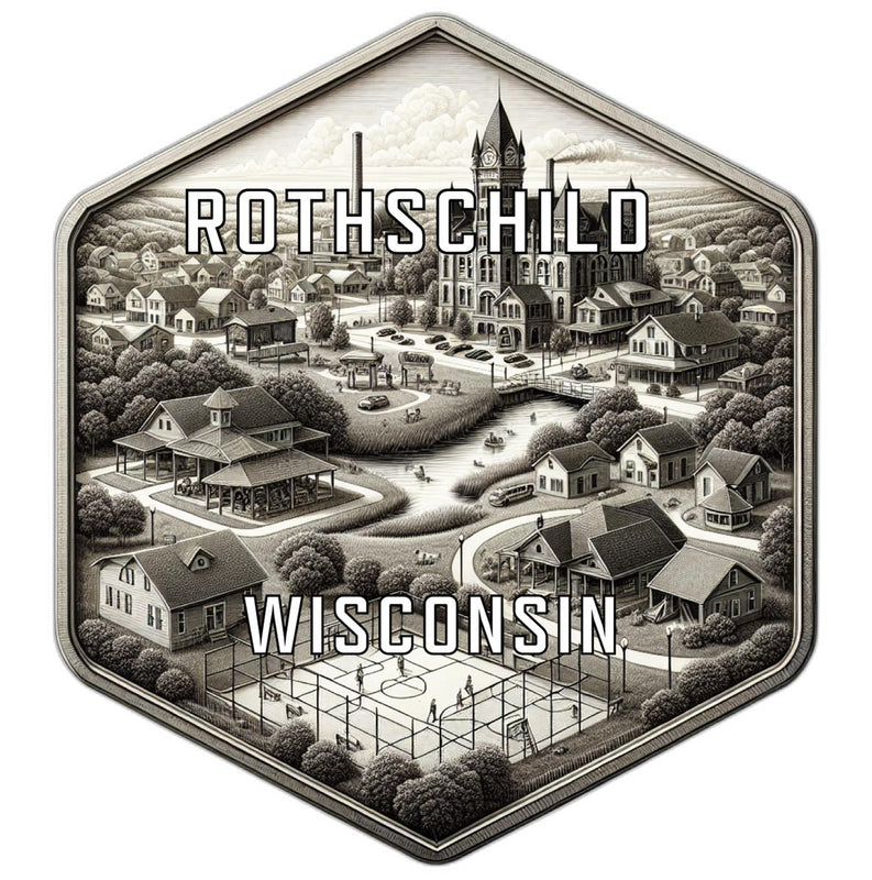 Rothschild Wisconsin Travel Destination Souvenir Vinyl Decal Sticker 2-Inch