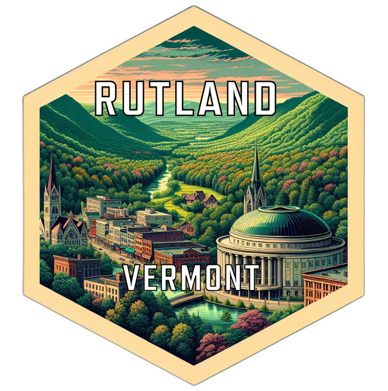 Rutland Vermont Travel Destination Souvenir Vinyl Decal Sticker 2-Inch