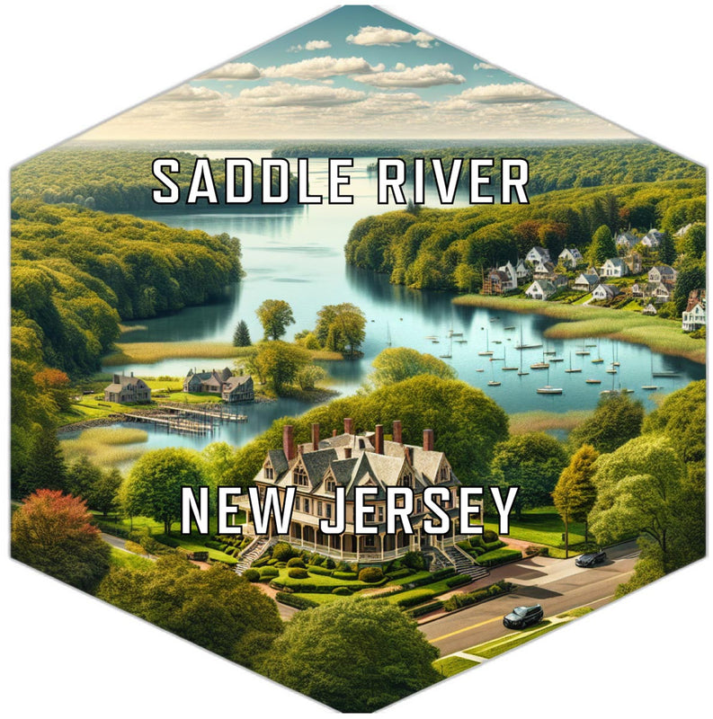 Saddle River New Jersey Travel Destination Souvenir Vinyl Decal Sticker 2-Inch