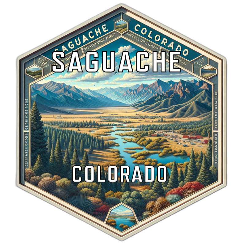 Saguache Colorado Travel Destination Souvenir Vinyl Decal Sticker 2-Inch