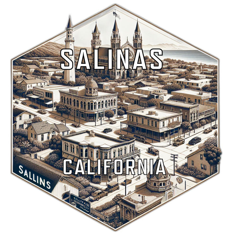 Salinas California Travel Destination Souvenir Vinyl Decal Sticker 2-Inch