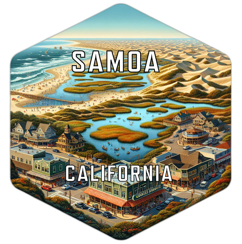 Samoa California Travel Destination Souvenir Vinyl Decal Sticker 4-Inch