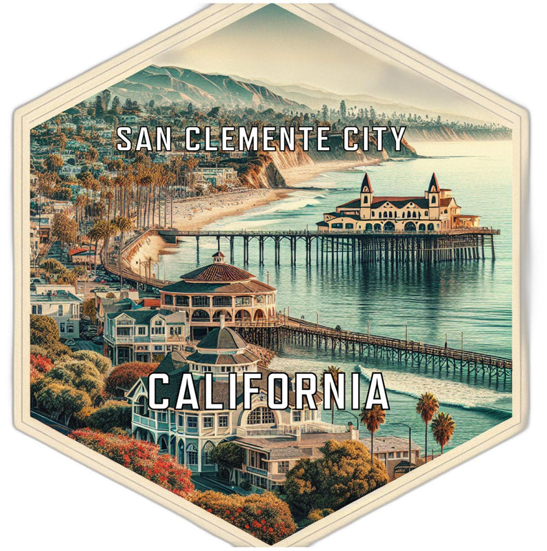 San Clemente City California Travel Destination Souvenir Vinyl Decal Sticker 6-Inch