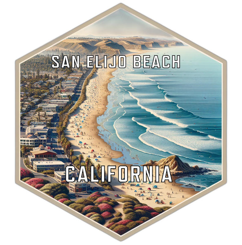 San Elijo Beach California Travel Destination Souvenir Vinyl Decal Sticker 6-Inch