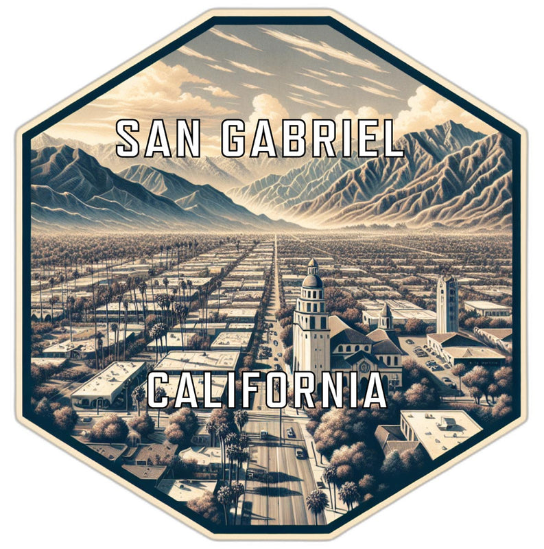 San Gabriel California Travel Destination Souvenir Vinyl Decal Sticker 6-Inch