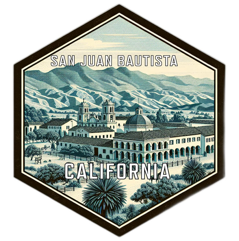 San Juan Bautista California Travel Destination Souvenir Vinyl Decal Sticker 6-Inch