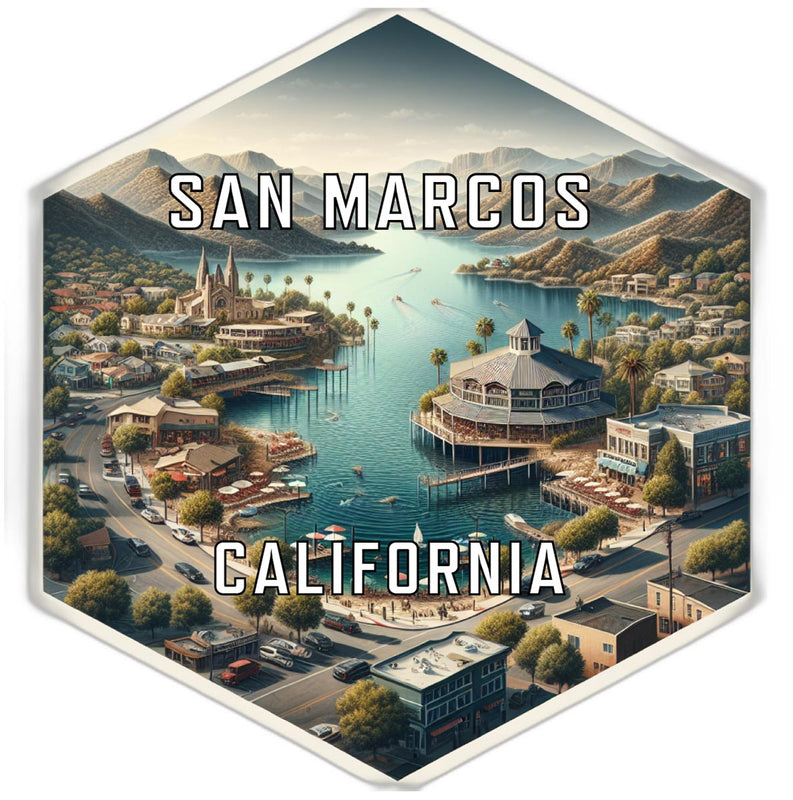 San Marcos California Travel Destination Souvenir Vinyl Decal Sticker 6-Inch