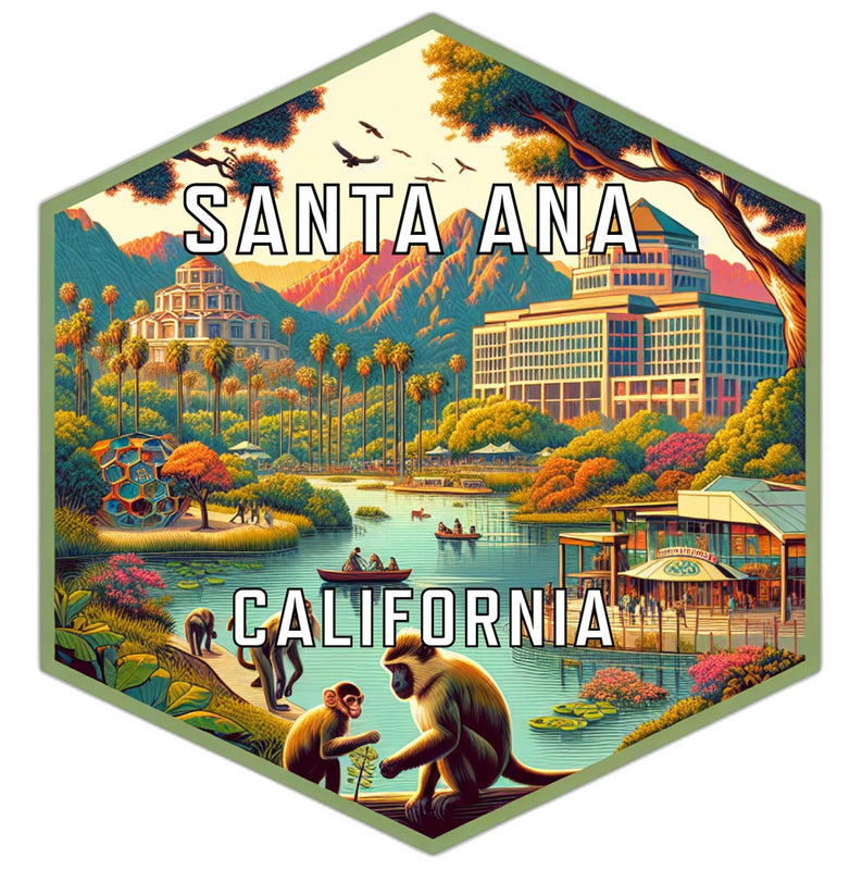 Santa Ana California Travel Destination Souvenir Vinyl Decal Sticker 2-Inch
