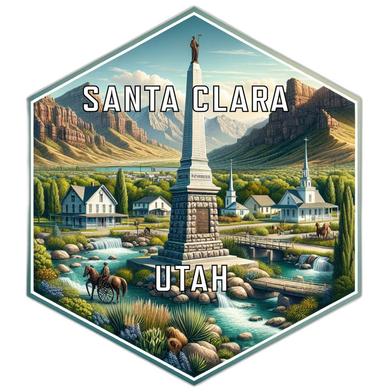 Santa Clara Utah Travel Destination Souvenir Vinyl Decal Sticker 6-Inch