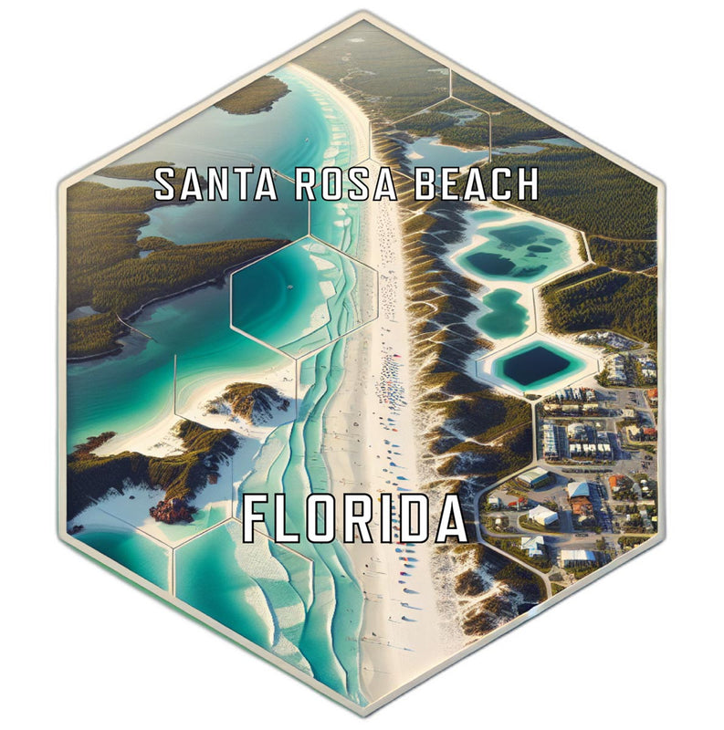 Santa Rosa Beach Florida Travel Destination Souvenir Vinyl Decal Sticker 6-Inch