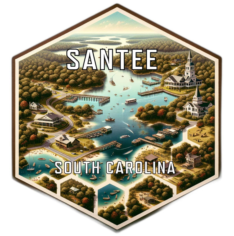 Santee South Carolina Travel Destination Souvenir Vinyl Decal Sticker 2-Inch