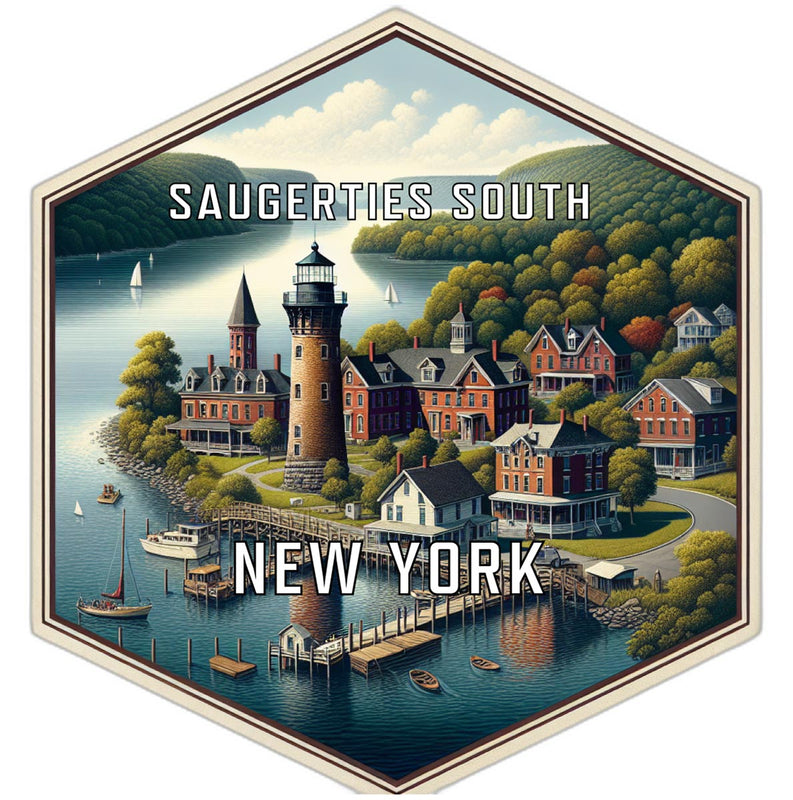 Saugerties South New York Travel Destination Souvenir Vinyl Decal Sticker 4-Inch