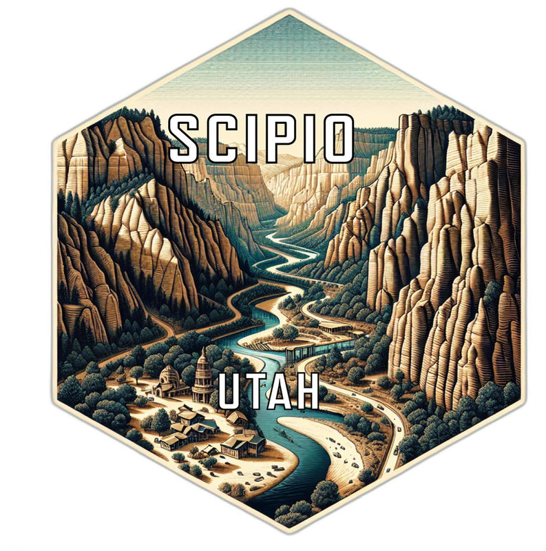 Scipio Utah Travel Destination Souvenir Vinyl Decal Sticker 2-Inch