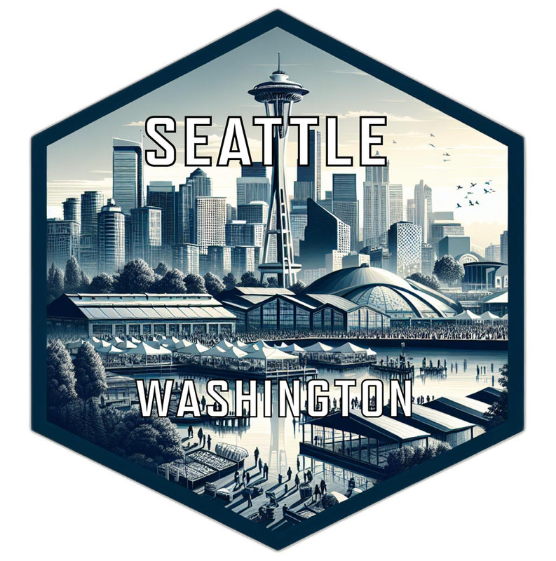 Seattle Washington Travel Destination Souvenir Vinyl Decal Sticker 4-Inch