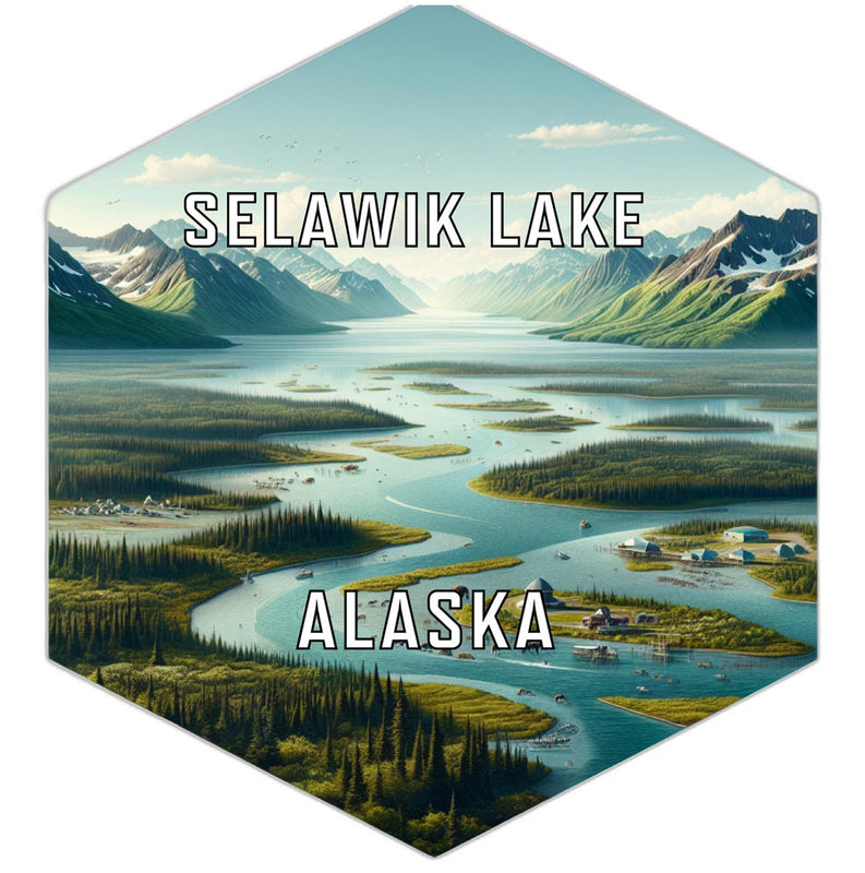 Selawik Lake Alaska Travel Destination Souvenir Vinyl Decal Sticker 2-Inch
