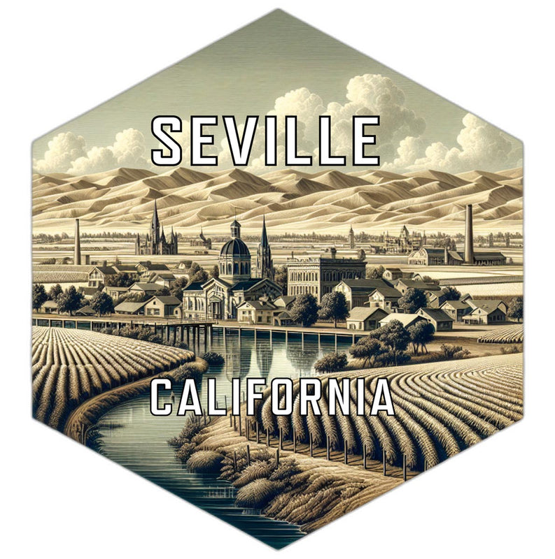 Seville California Travel Destination Souvenir Vinyl Decal Sticker 2-Inch