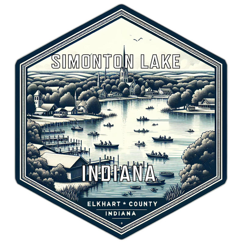 Simonton Lake Indiana Travel Destination Souvenir Vinyl Decal Sticker 2-Inch