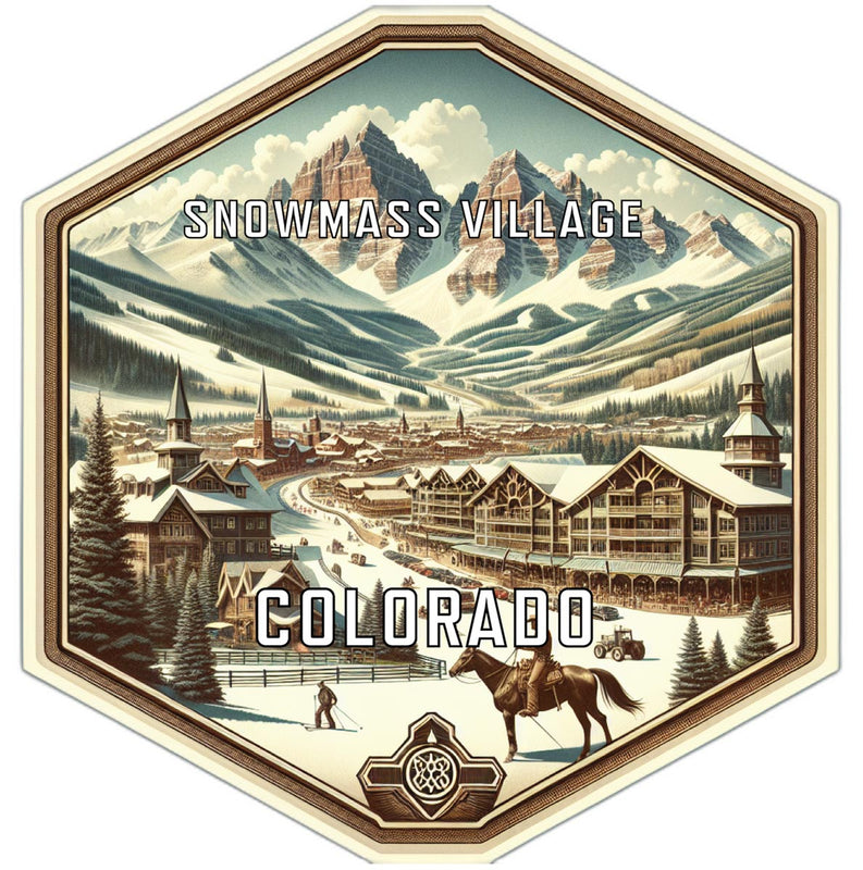 Snowmass Village Colorado Travel Destination Souvenir Vinyl Decal Sticker 2-Inch