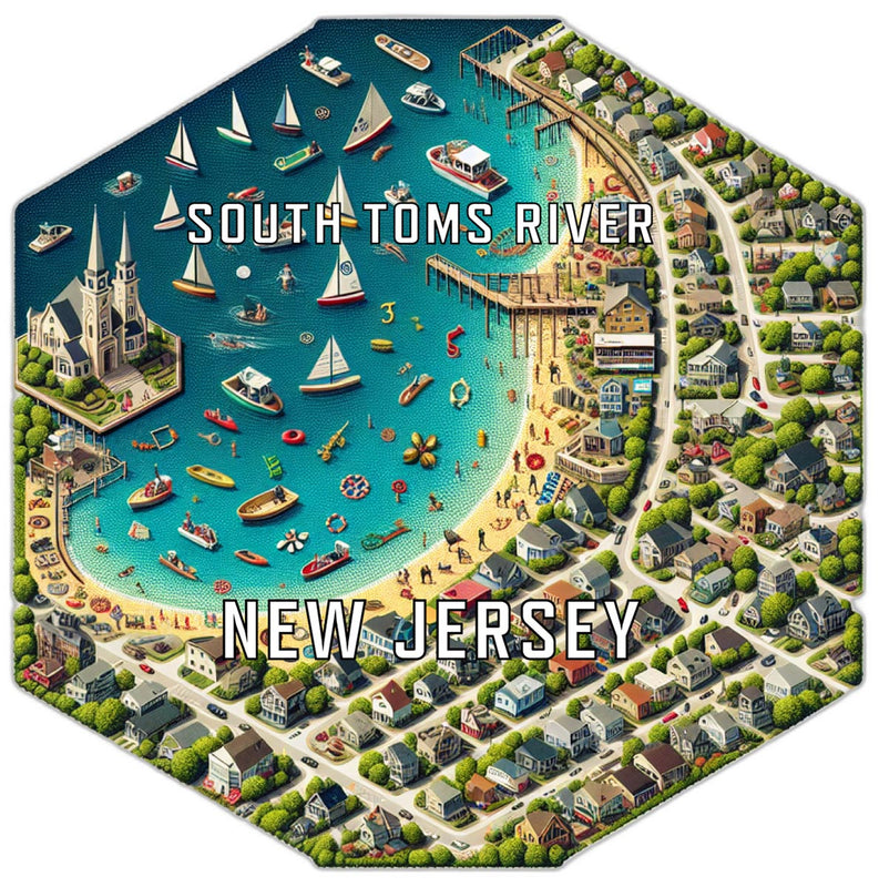 South Toms River New Jersey Travel Destination Souvenir Vinyl Decal Sticker 6-Inch