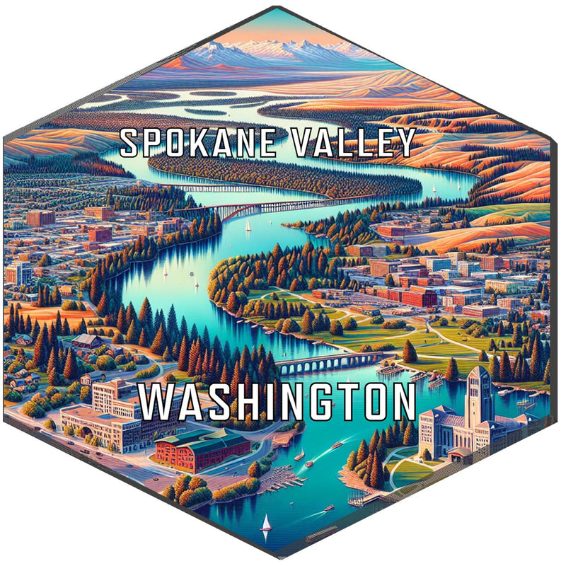 Spokane Valley Washington Travel Destination Souvenir Vinyl Decal Sticker 2-Inch