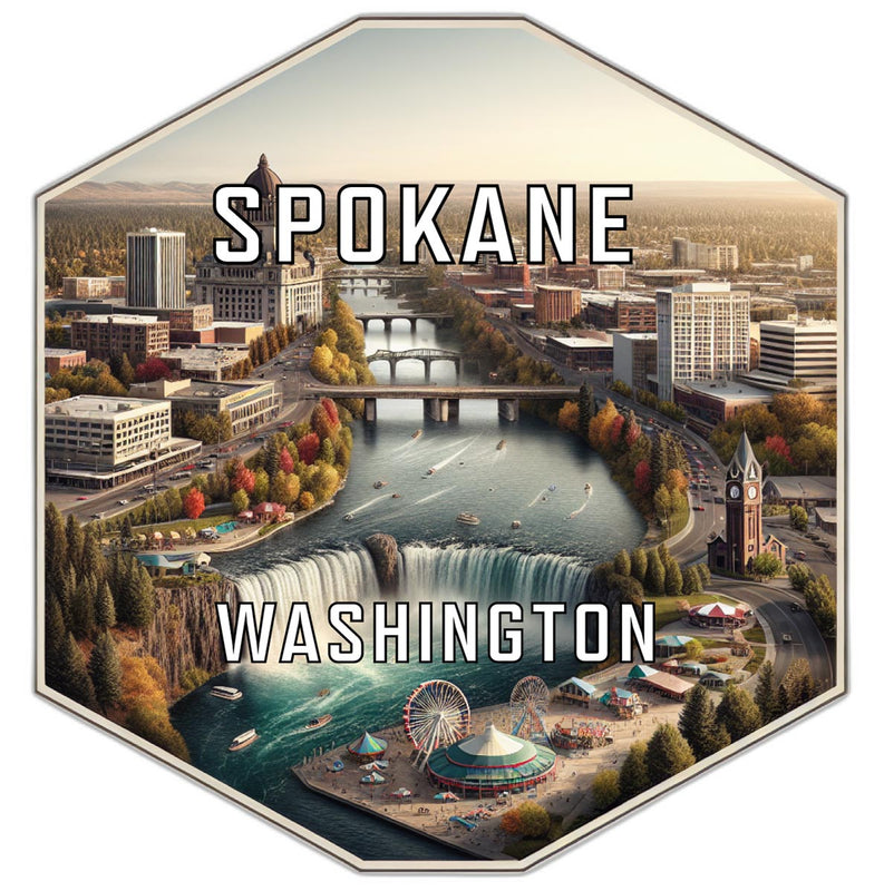 Spokane Washington Travel Destination Souvenir Vinyl Decal Sticker 2-Inch