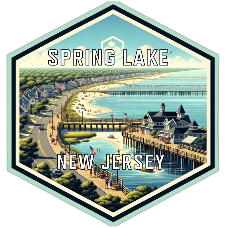 Spring Lake New Jersey Travel Destination Souvenir Vinyl Decal Sticker 4-Inch