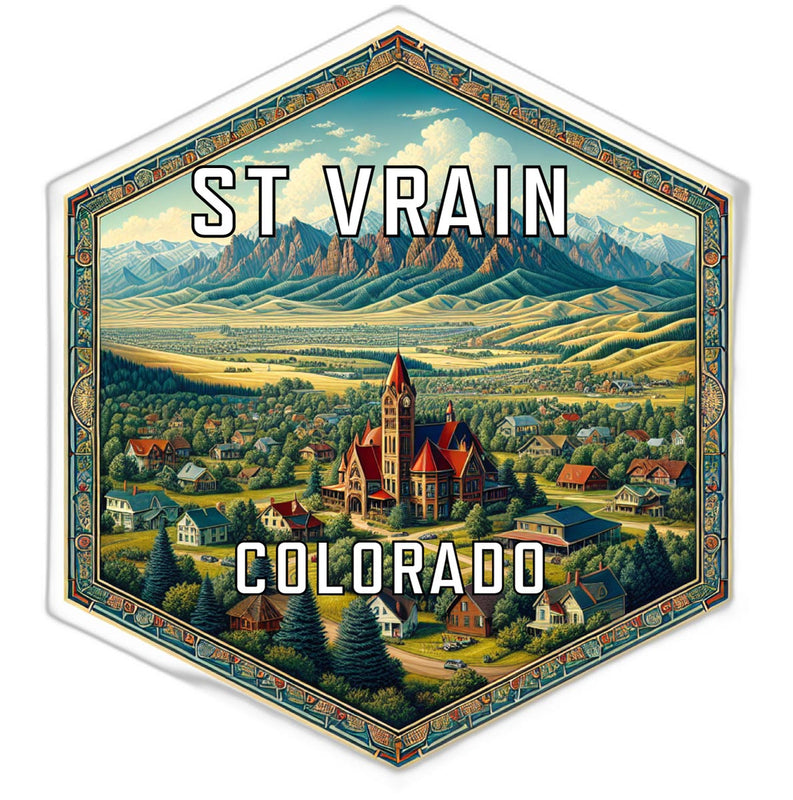 St Vrain Colorado Travel Destination Souvenir Vinyl Decal Sticker 2-Inch