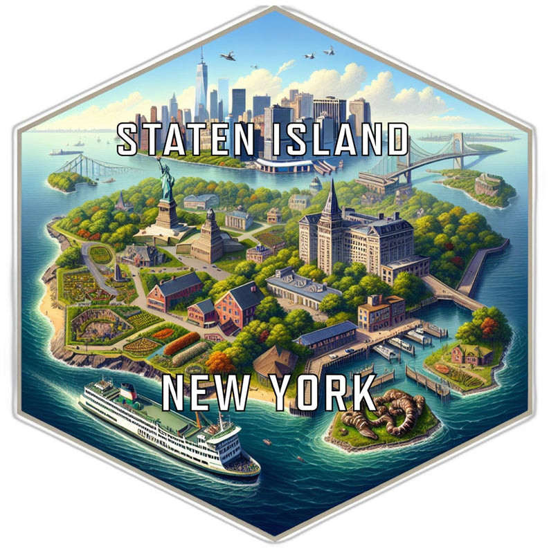 Staten Island New York Travel Destination Souvenir Vinyl Decal Sticker 4-Inch