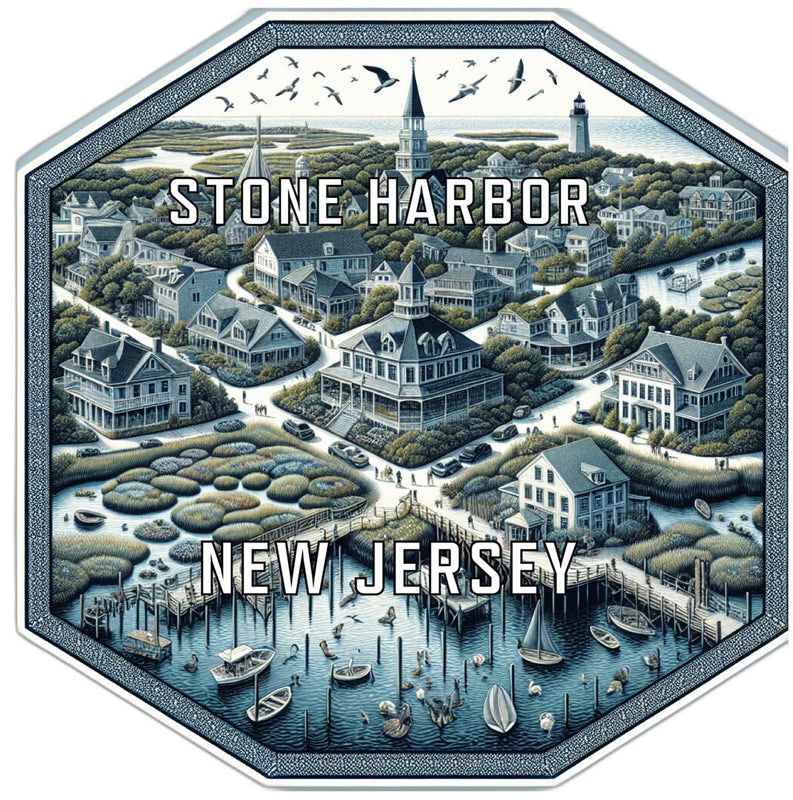 Stone Harbor New Jersey Travel Destination Souvenir Vinyl Decal Sticker 2-Inch