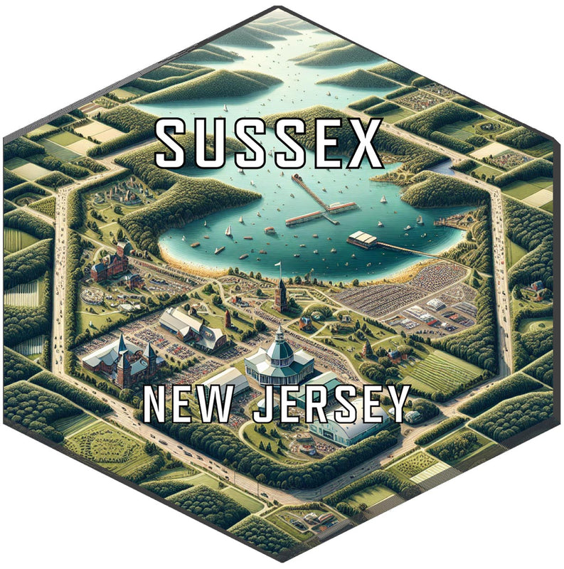 Sussex New Jersey Travel Destination Souvenir Vinyl Decal Sticker 2-Inch