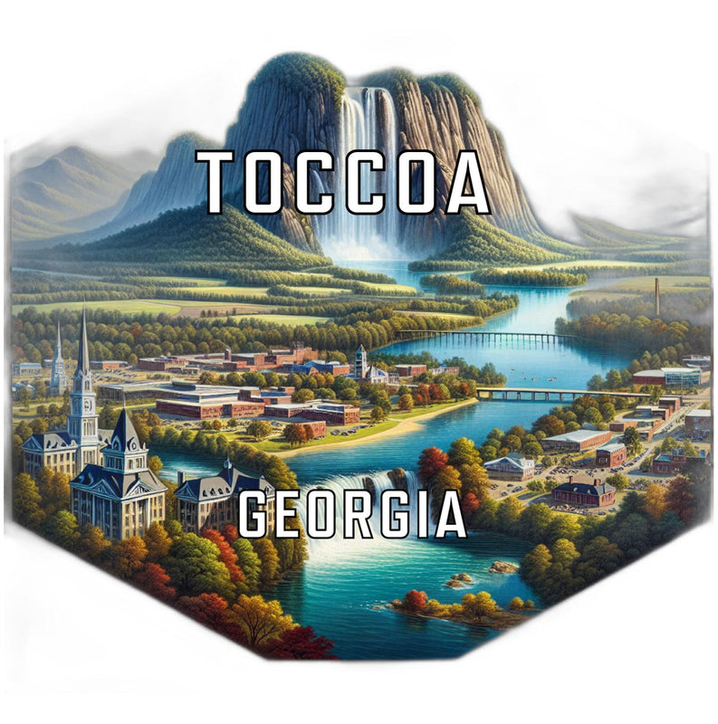Toccoa Georgia Travel Destination Souvenir Vinyl Decal Sticker 6-Inch