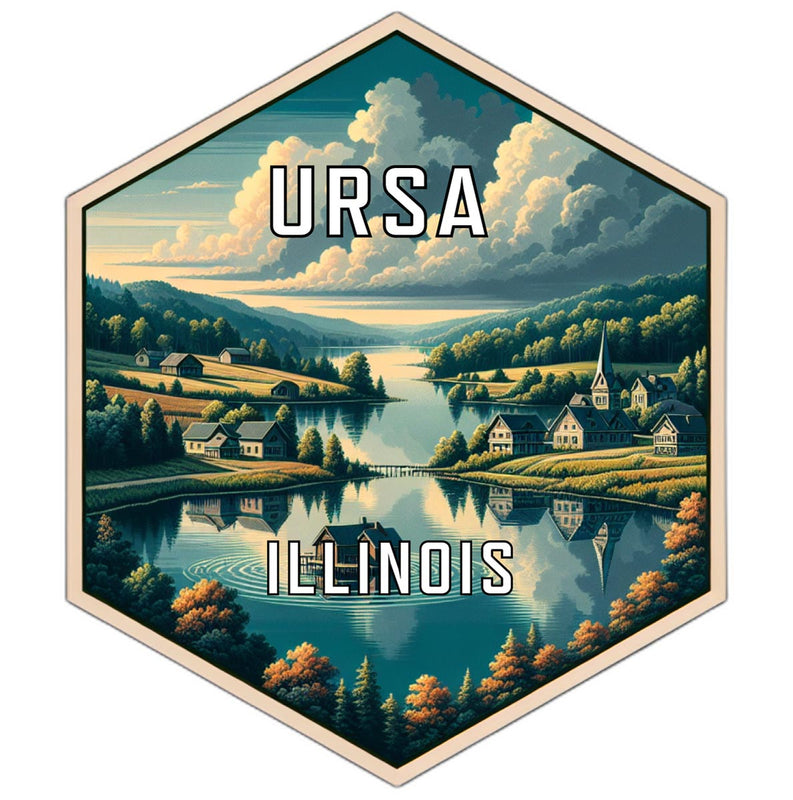 Ursa Illinois Travel Destination Souvenir Vinyl Decal Sticker 2-Inch