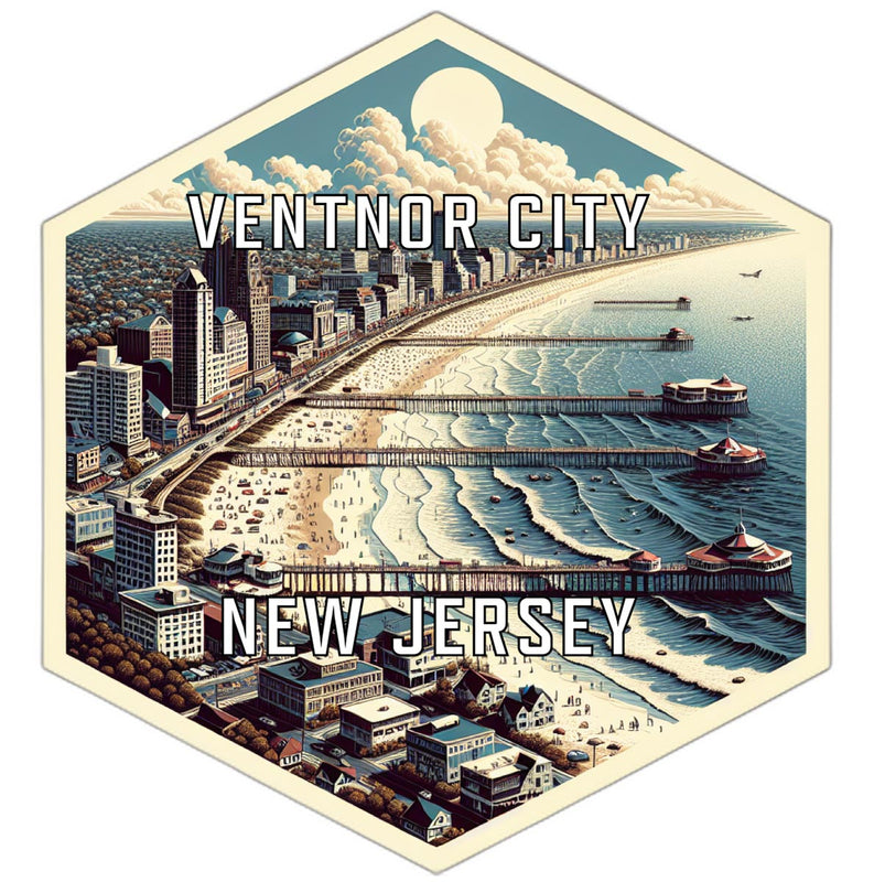 Ventnor City New Jersey Travel Destination Souvenir Vinyl Decal Sticker 2-Inch