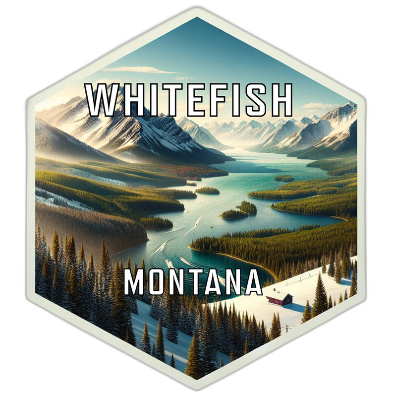 Whitefish Montana Travel Destination Souvenir Vinyl Decal Sticker 4-Inch