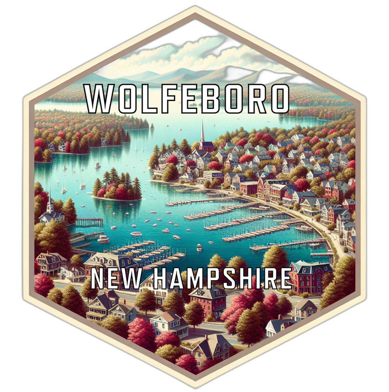 Wolfeboro New Hampshire Travel Destination Souvenir Vinyl Decal Sticker 4-Inch
