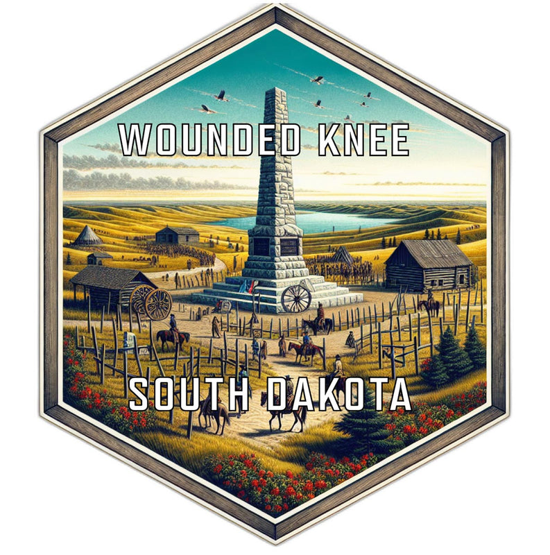 Wounded Knee South Dakota Travel Destination Souvenir Vinyl Decal Sticker 2-Inch