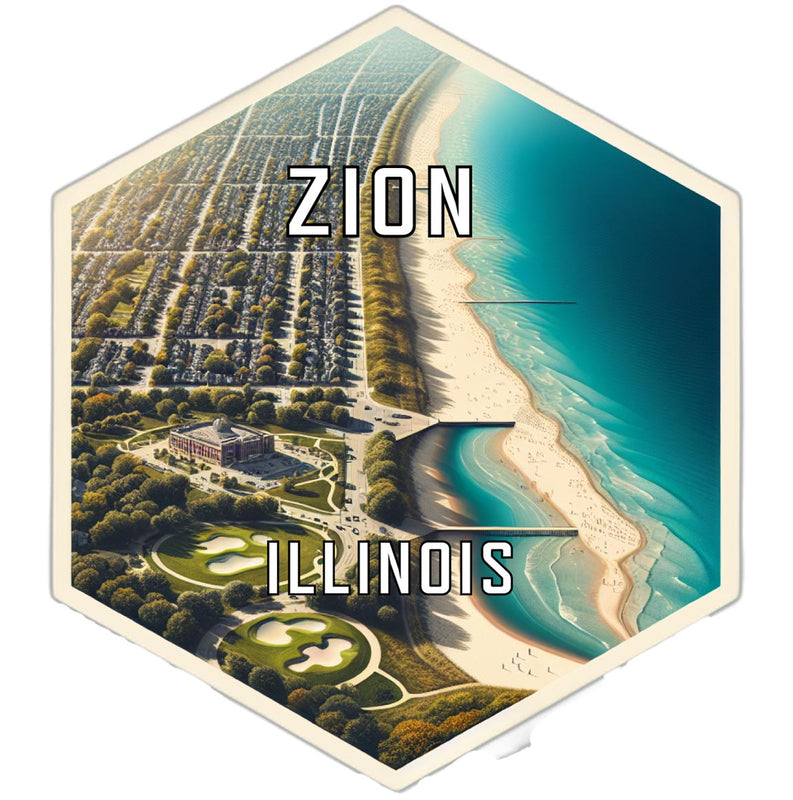 Zion Illinois Travel Destination Souvenir Vinyl Decal Sticker 2-Inch