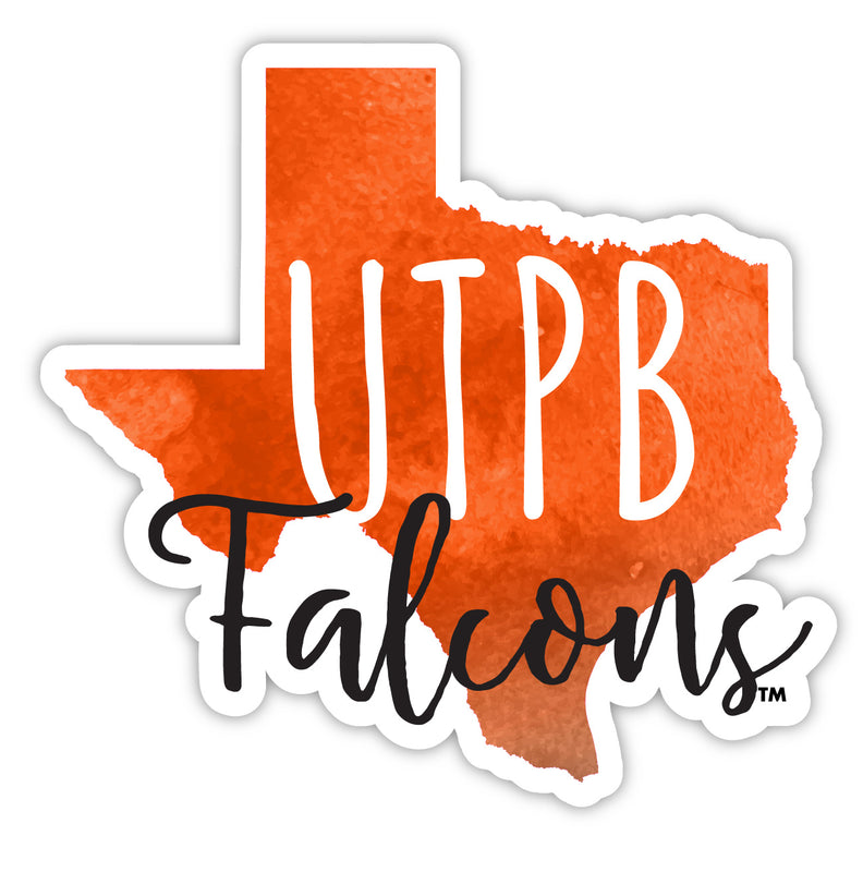 University of Texas of the Permian Basin 2-Inch on one of its sides Watercolor Design NCAA Durable School Spirit Vinyl Decal Sticker