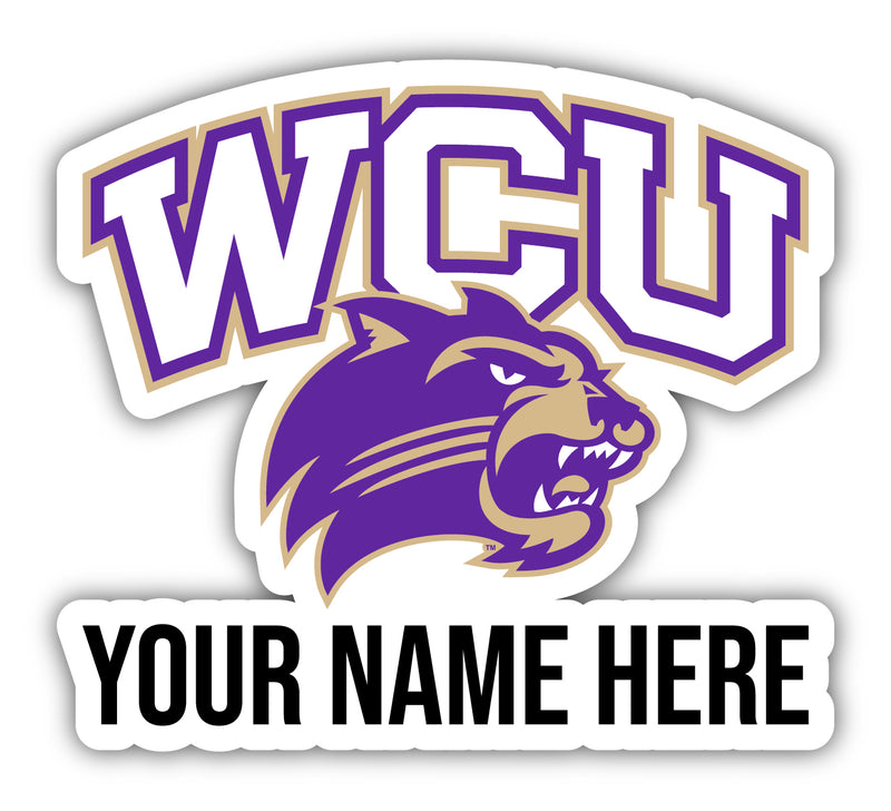 Western Carolina University 9x14-Inch Mascot Logo NCAA Custom Name Vinyl Sticker - Personalize with Name
