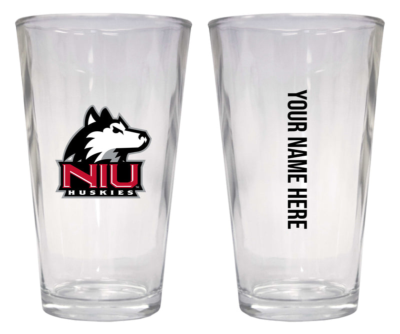 Customizable NCAA Northern Illinois Huskies 16 oz Pint Glass – Perfect Gift Personalized With your own or any fan name