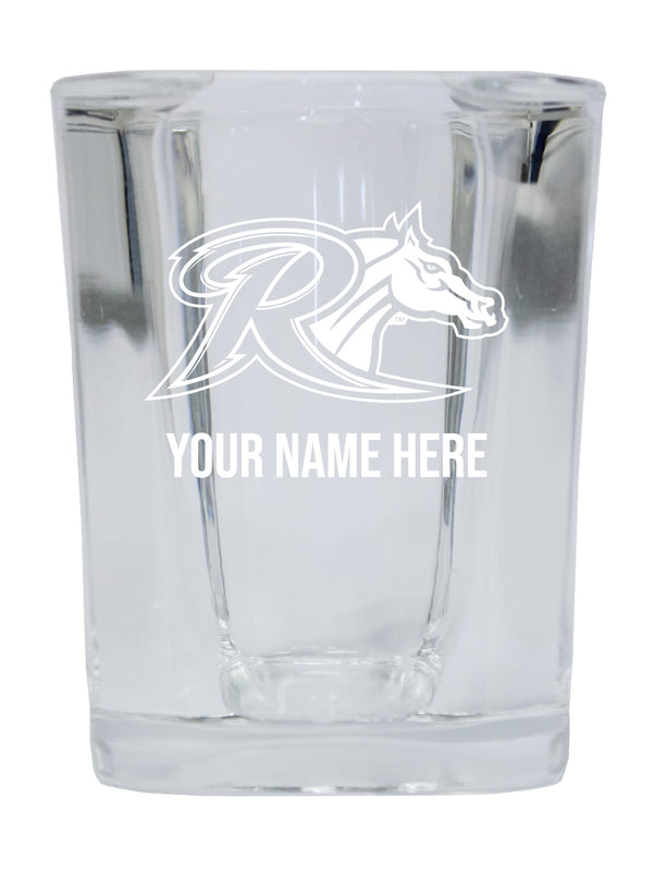 NCAA Rider University Broncs Personalized 2oz Stemless Shot Glass - Custom Laser Etched 4-Pack
