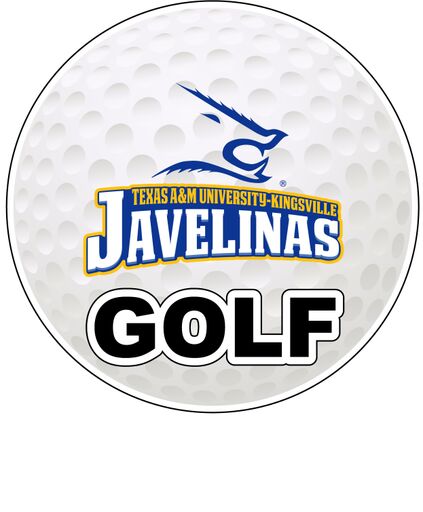 Texas A&M Kingsville Javelinas 4-Inch Round Golf NCAA Fairway Fervor Vinyl Decal Sticker
