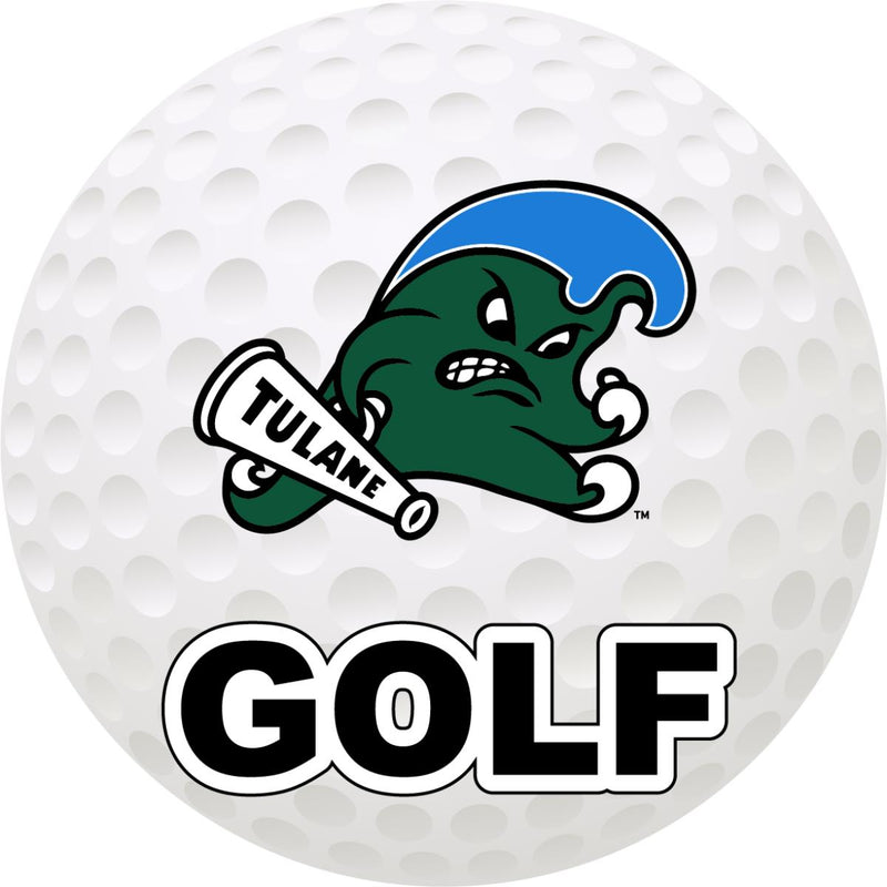 Tulane University Green Wave 4-Inch Round Golf NCAA Fairway Fervor Vinyl Decal Sticker
