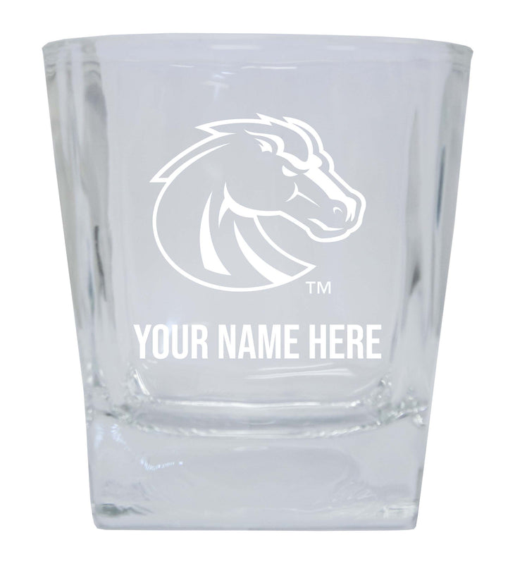 Boise State Broncos Personalized NCAA Spirit Elegance 10oz Etched Glass Tumbler