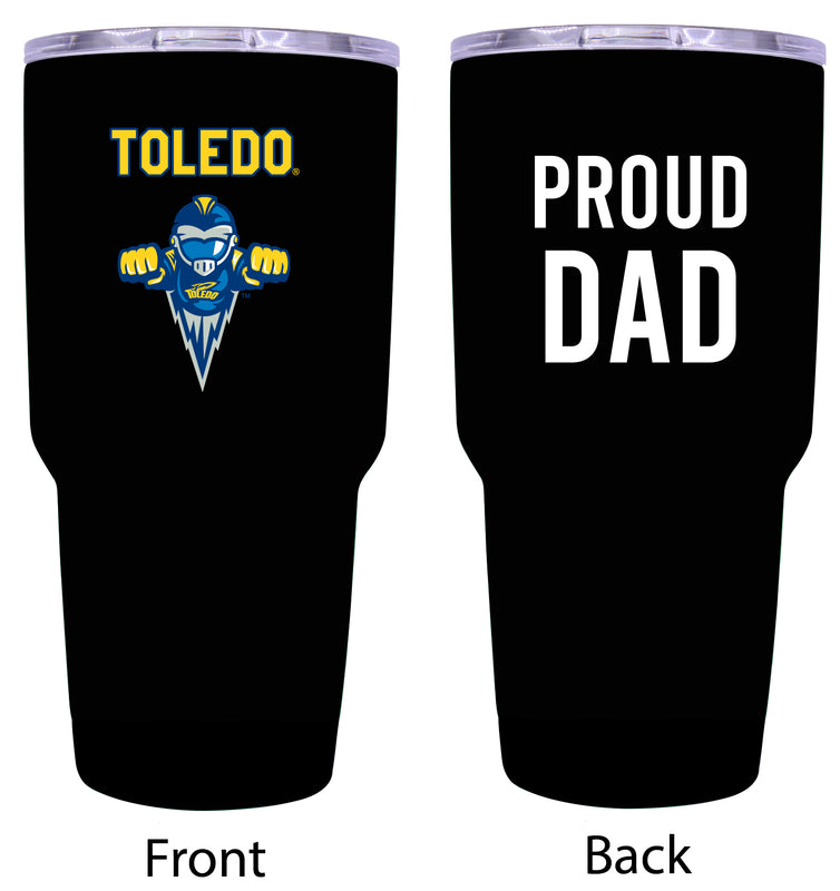 Toledo Rockets Proud Dad 24 oz Insulated Stainless Steel Tumbler Black