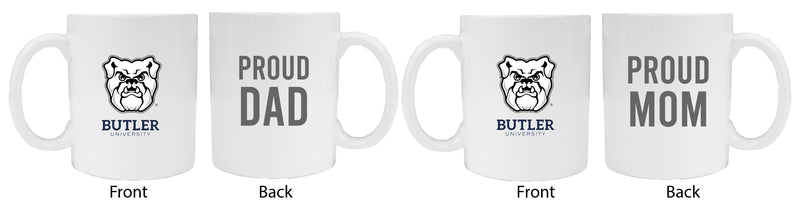 Butler Bulldogs Proud Mom And Dad White Ceramic Coffee Mug 2 pack (White)