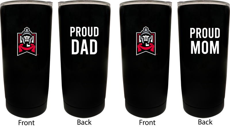 East Stroudsburg University NCAA Insulated Tumbler - 16oz Stainless Steel Travel Mug Proud Mom and Dad Design Black